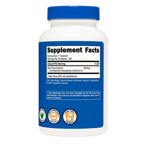 Nutricost, Myrrh Extract Capsules, 650 Mg, 120 Count
