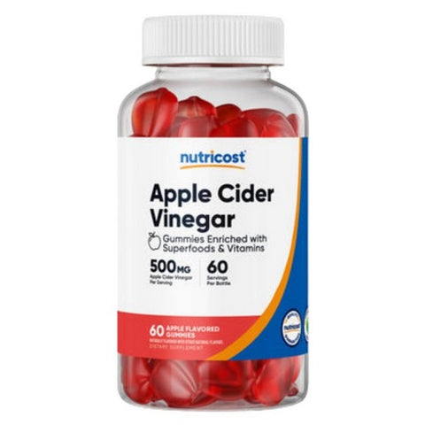 Nutricost, Apple Cider Vinegar Gummies, 500 Mg, 60 Count