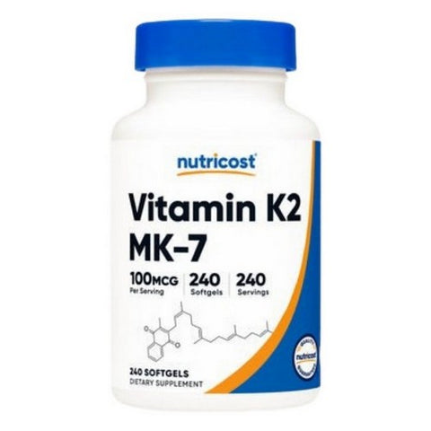 Nutricost, Vitamin K2 MK-7 Softgels, 100 Mcg, 240 Count