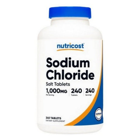 Nutricost, Sodium Chloride Tablets, 1000 Mg, 240 Count