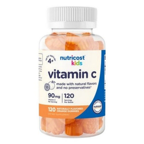 Nutricost, Kids Vitamin C Gummies, 90 Mg, 120 Count