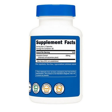 Nutricost, Artemisinin Capsules, 200 Mg, 120 Count