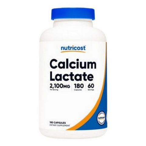 Nutricost, Calcium Lactate Capsules, 2100 Mg, 180 Count