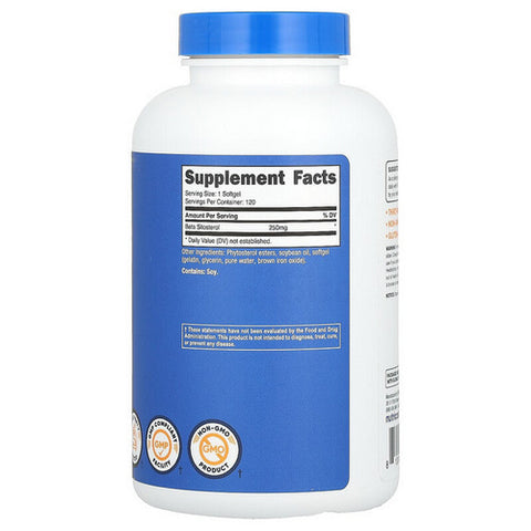 Nutricost, Beta Sitosterol Softgels, 500 Mg, 120 Count