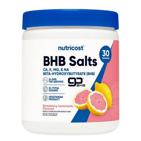 Nutricost, Ketone BHB 4-in-1 Powder Strawberry Lemonade, 30 Serving