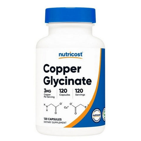 Nutricost, Copper Glycinate Capsules, 3 Mg, 120 Count