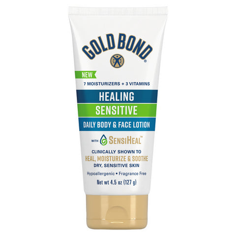 Gold Bond, Healing Sensitive Daily Body And Face Lotion, 4.5 Oz (Case Of 3)