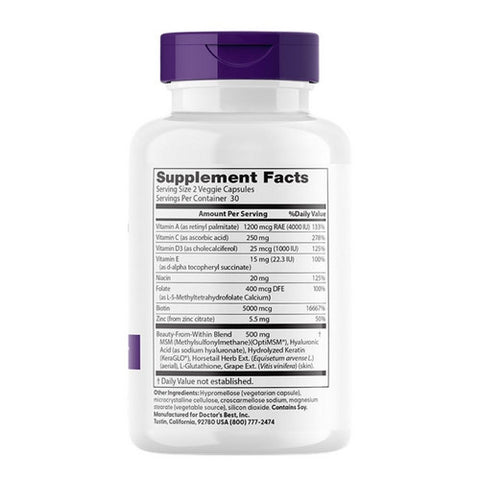 Doctors Best, Women's Hair, Skin & Nails, 60 VegCaps