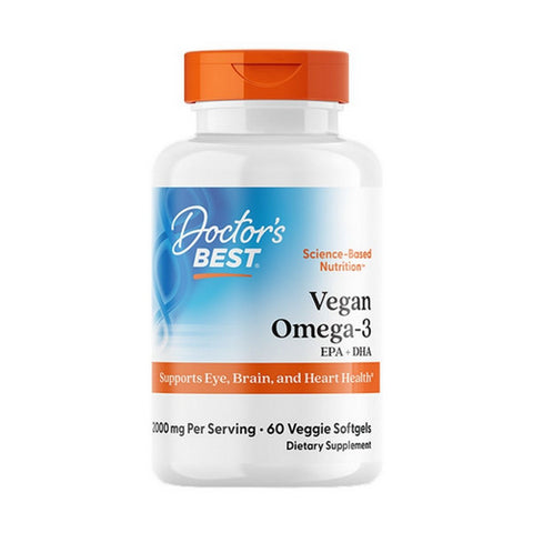 Doctors Best, Vegan Omega-3 EPA + DHA, 2000 Mg, 60 Veg Softgels