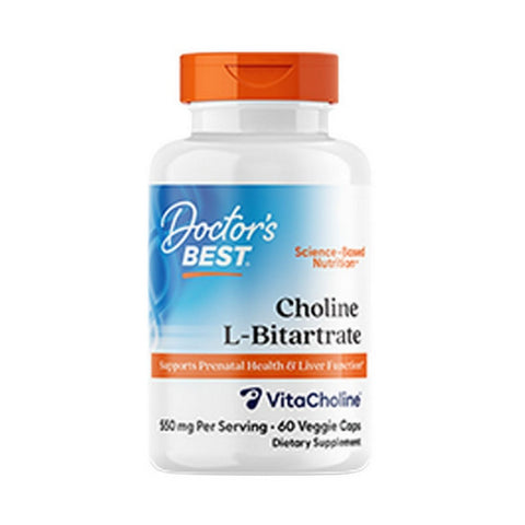 Doctors Best, Choline L-Bitartrate with VitaCholine, 550 Mg, 60 VegCaps