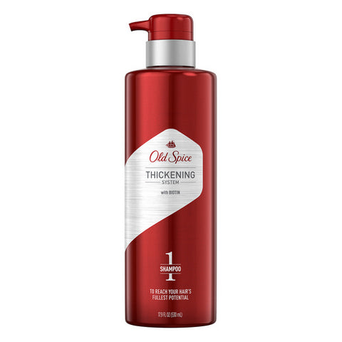 Old Spice, Hair Thickening Shampoo For Men Infused With Biotin, 17.9 Oz (Case Of 4)