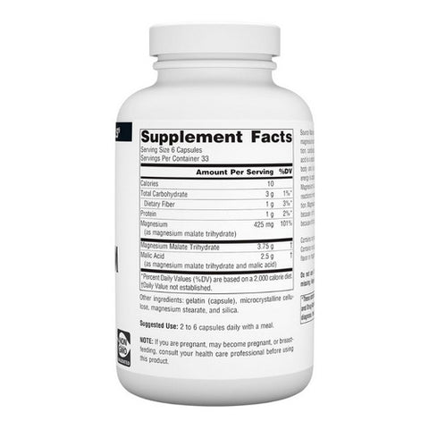 Source Naturals, Magnesium Malate, 200 Caps