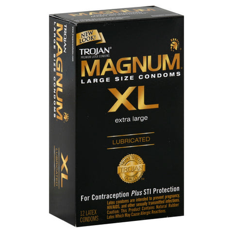 Trojan, Magnum Extra Large Size Lubricated Condoms, 1 Count (Case Of 4)