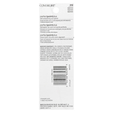 Covergirl, Perfect Point Plus Self Sharpening Eyeliner Pencil 210 Espresso, 1 Each (Case Of 2)