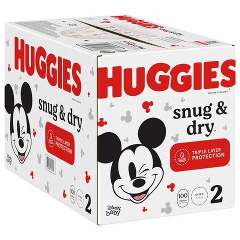 Huggies, Snug And Dry Baby Diapers Size 2, 100 Count