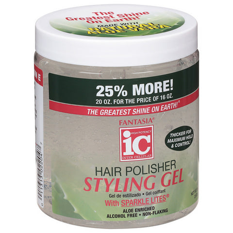 Fantasia, Hair Polish Styling Gel With Sparkle Lites Regular, 20 Oz