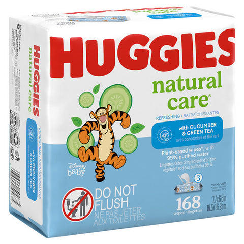 Huggies, Natural Care Refreshing Baby Wipes Scented Flip Top, 168 Count (Case Of 3)