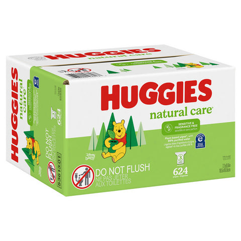 Huggies, Natural Care Baby Wipes Sensitive And Fragrance Free, 624 Count (Case Of 1)