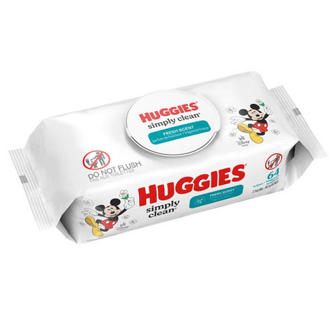 Huggies, Simply Clean Wipes Fresh Scent, 64 Count (Case Of 8)
