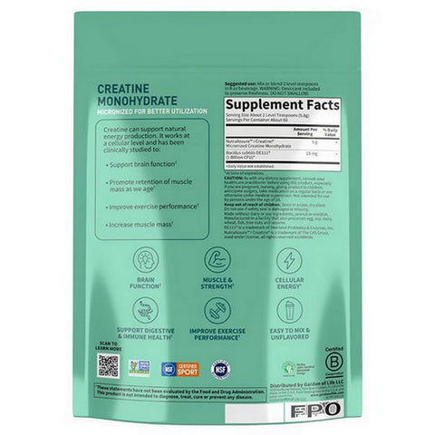 Garden of Life, Sport Creatine Plus Probiotics Powder, 12.27 Oz
