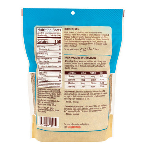 Whole Grain 7 Grain Hot Cereal 25 Oz (Case Of 4) by Bobs Red Mill