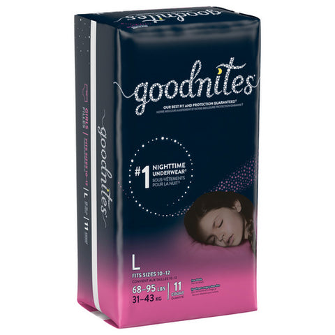 Goodnites Underwear Girls Large Size 10-12 11 Count (Case Of 4) by GoodNites