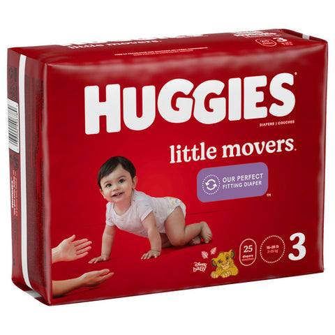 Little Movers Baby Diapers Size 3 25 Count (Case Of 4) by Huggies