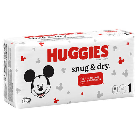 Snug And Dry Baby Diapers Size 1 38 Count (Case Of 4) by Huggies