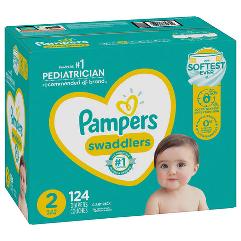 Swaddlers Baby Diapers Size 2 124 Count by Pampers