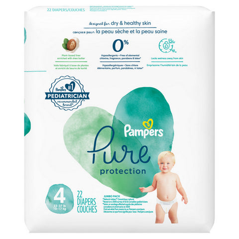 Pure Protection Natural Diapers Size 4 22 Count (Case Of 4) by Pampers