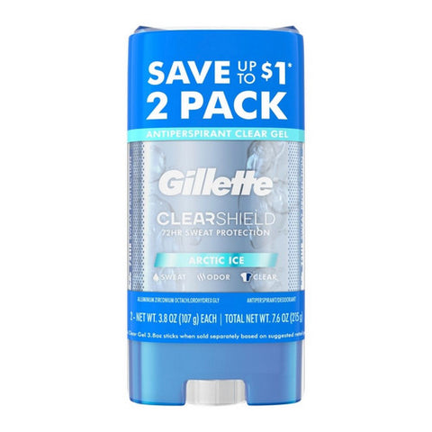 Antiperspirant And Deodorant For Men Clear Gel Arctic Ice Twin Pack 7.6 Oz (Case Of 3) by Gillette