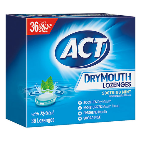 Dry Mouth Lozenges Soothing Mint Value Size 36 Count (Case Of 4) by Act