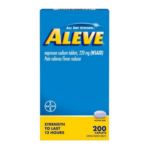 Naproxen Sodium Pain Reliever Fever Reducer Caplets 200 Count (Case Of 3) by Aleve