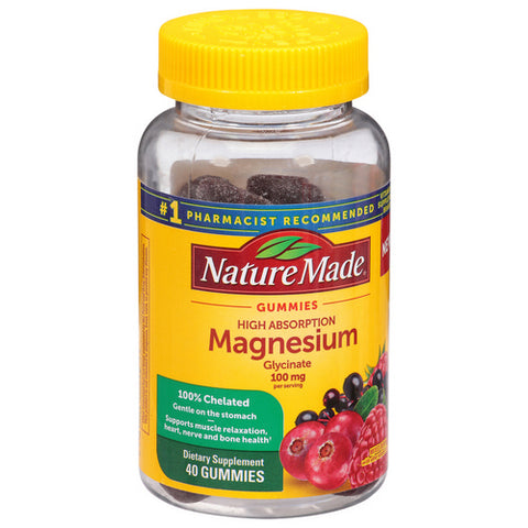 High Absorption Magnesium Glycinate Gummies 40 Count (Case Of 3) by Nature Made