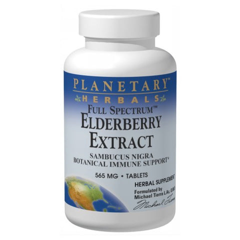 Planetary Herbals, Full Spectrum Elderberry Extract, 525 mg, 90 Tabs