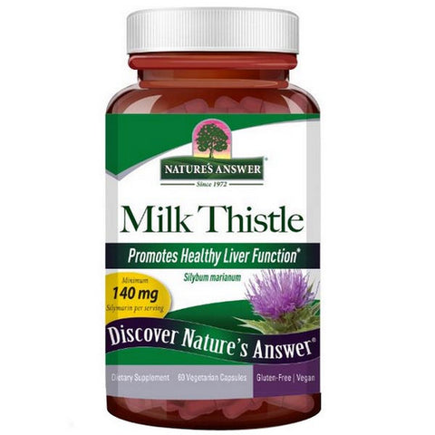 Nature's Answer, Milk Thistle Seed Standardized, 60 Veg Caps