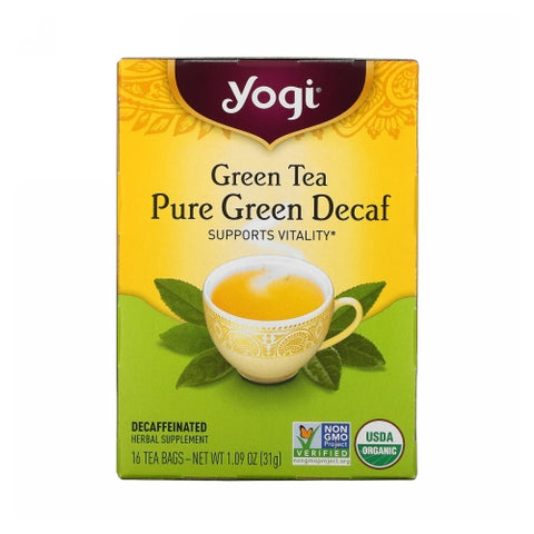 Yogi, Green Tea Pure Green Decaf, 16 bags