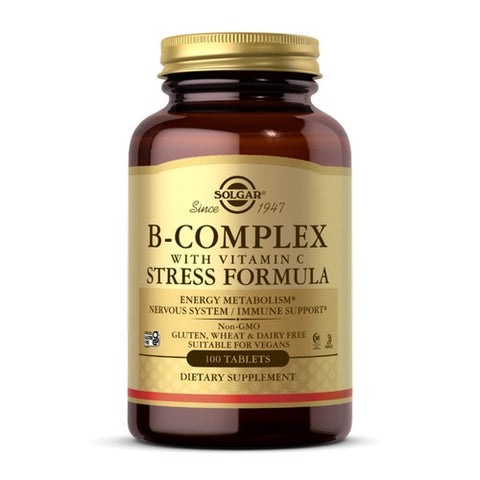 Solgar, B-Complex with Vitamin C Stress Formula Tablets, 100 Tabs