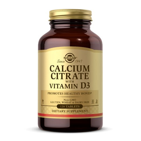Solgar, Calcium Citrate with Vitamin D3 Tablets, 120 Tabs