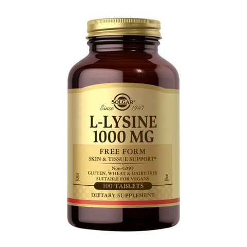 Solgar, L-Lysine, 1000 mg, 100 Tabs