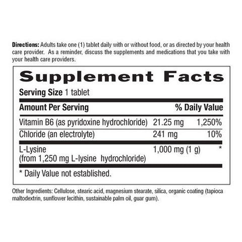 Country Life, L-Lysine with B-6, 1000 MG, 100 Tabs