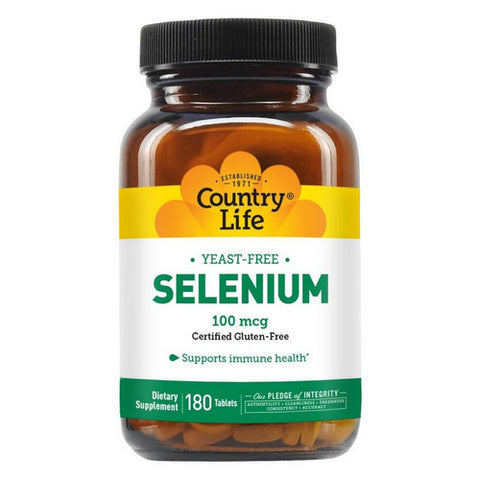 Country Life, Selenium Yeast Free, 100 MCG, 180 Tabs