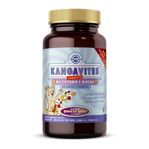 Solgar, Kangavites Multivitamin and Mineral, Chewable - Bouncin' Berry Flavor 120 Tabs