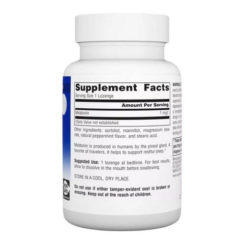 Source Naturals, Melatonin, 1 mg, Sublingual Peppermint 200 Tabs