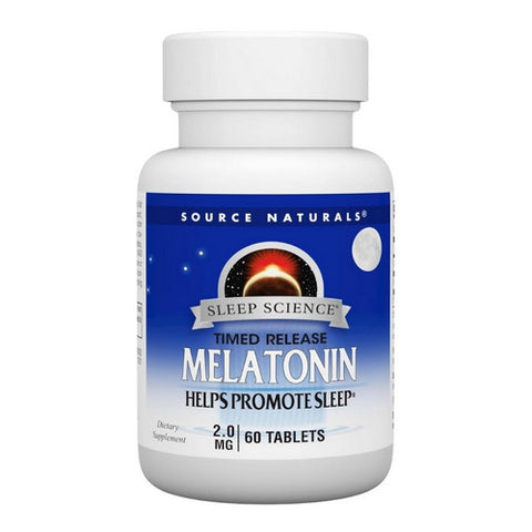 Source Naturals, Melatonin, 2 MG, Timed Release 60 Tabs