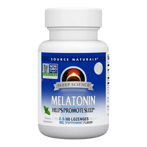 Source Naturals, Melatonin, 2.5 mg, Sublingual Peppermint 60 Tabs