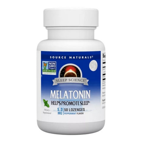 Source Naturals, Melatonin, 5 mg, Sublingual Peppermint 50 Tabs