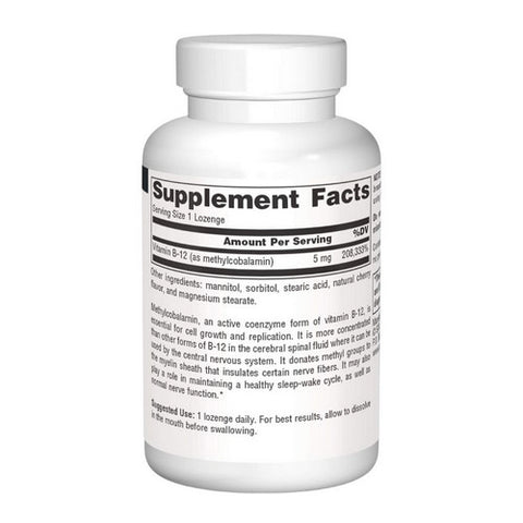 Source Naturals, MethylCobalamin Cherry, 5 mg, 60 Tabs