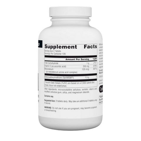 Source Naturals, MSM (Methylsulfonylmethane) with Vitamin C, 750 mg, 240 Tabs