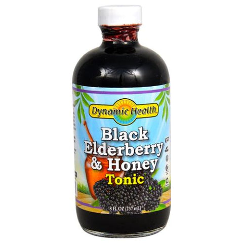 Dynamic Health Laboratories, Black Elderberry And Honey Tonic Concentrate Liquid, 8 Oz